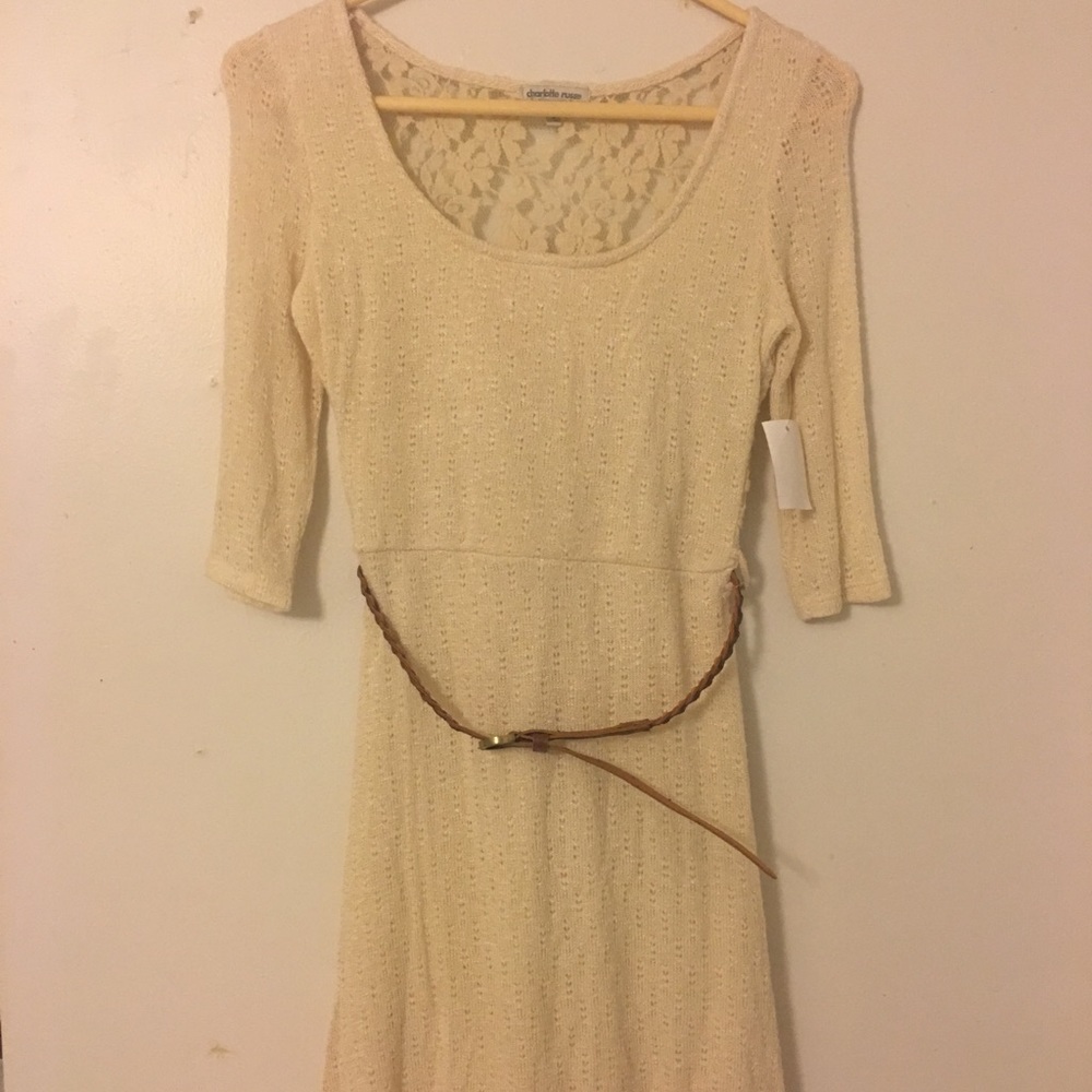Soft Ivory Sweater Dress